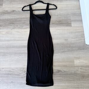 Popular 21 Black Jersey Bodycon Midi Dress – Size Small
